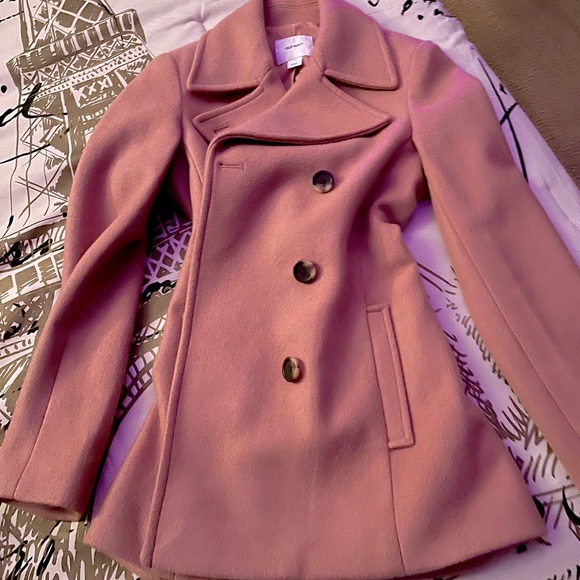 Old Navy Dusty Rose Peacoat - Picture 1 of 3